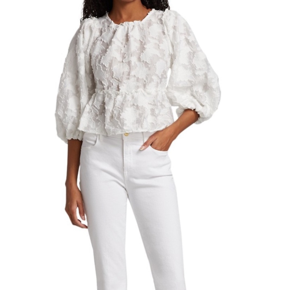 Free People
Callie Puff-Sleeve Appliqué Top